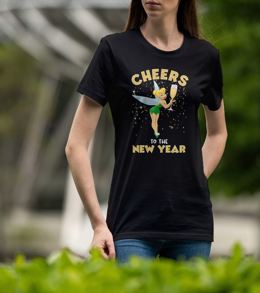 Cheers To The New Year Tinkerbell Champagne Celebration T-Shirt