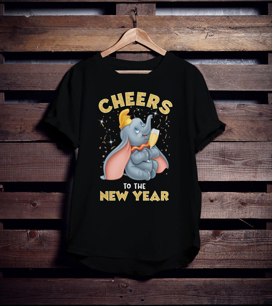 Cheers To The New Year Elephant Champagne Celebration T-Shirt