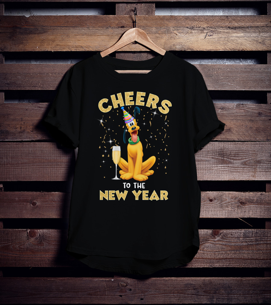 Cheers To The New Year Champagne Party Dog T-Shirt