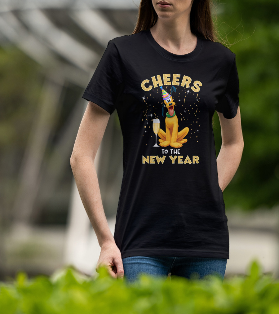 Cheers To The New Year Champagne Party Dog T-Shirt