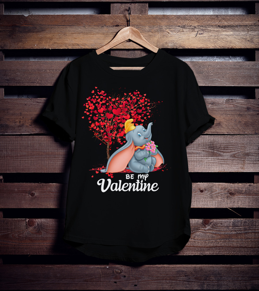 Dumbo Be My Valentine Red Heart Tree Bouquet T-Shirt