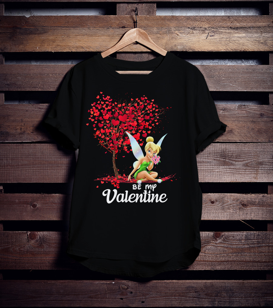 Tinkerbell Be My Valentine Heart Tree T-Shirt