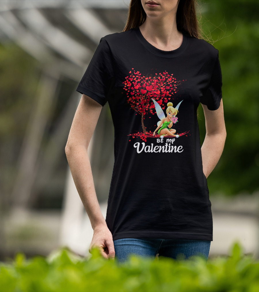 Tinkerbell Be My Valentine Heart Tree T-Shirt
