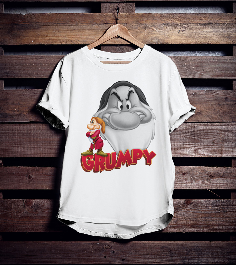 Grumpy Snow White Dwarf Character T-Shirt