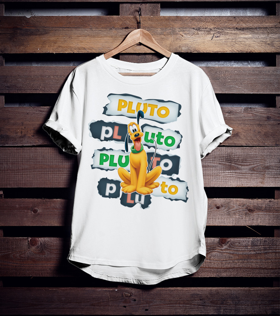 Pluto Disney Character Collage T-Shirt