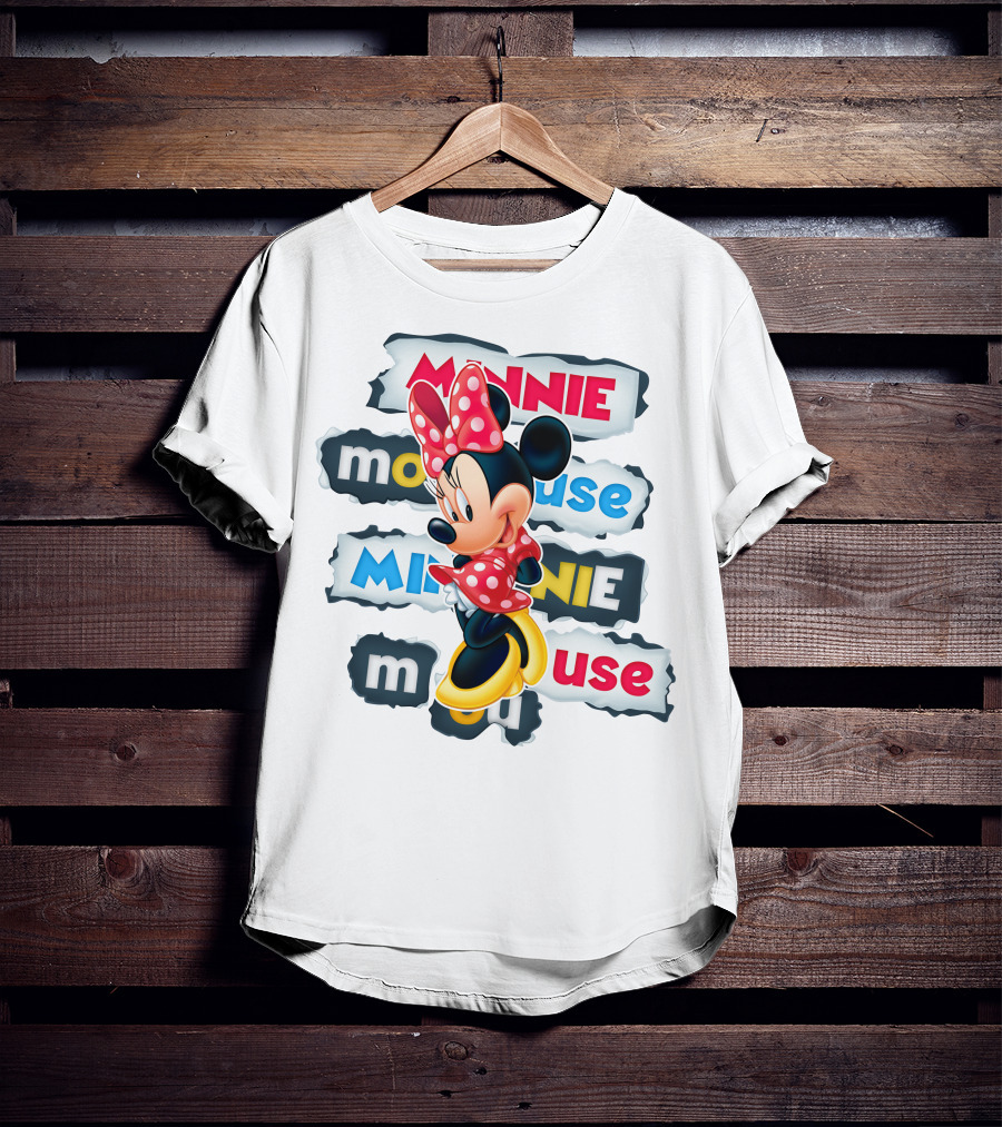 Minnie Mouse Polka Dots Bow Red And Yellow Style T-Shirt