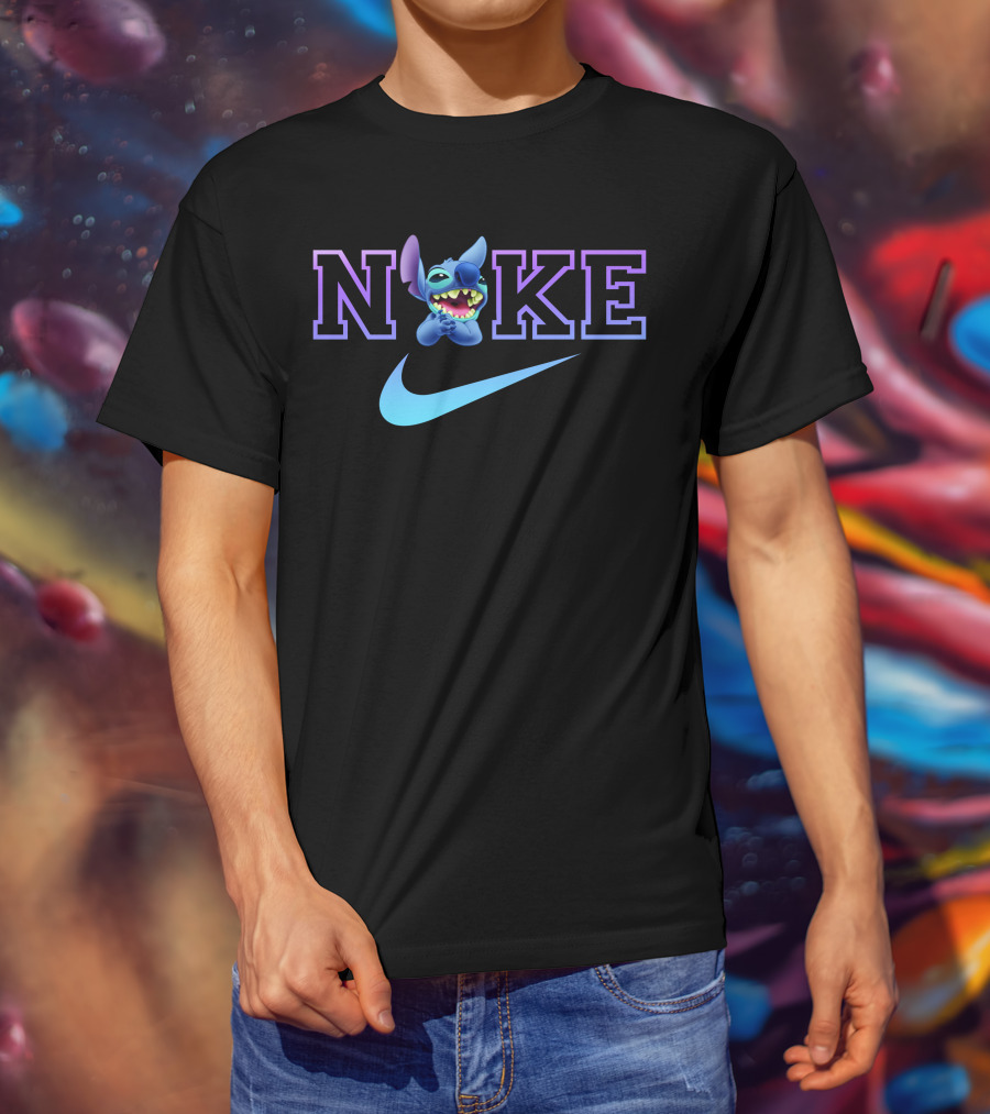 Nike Stitch Crossover With Blue Swoosh T-Shirt