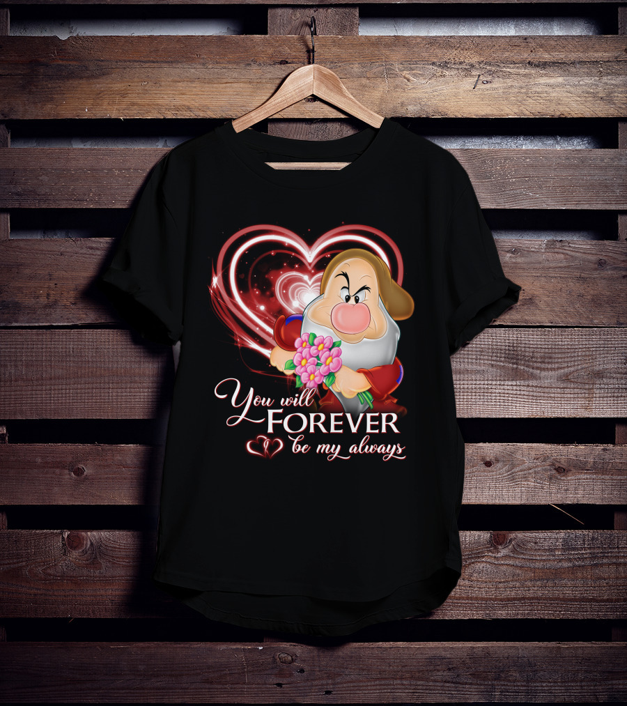 Grumpy You Will Forever Be My Always Heart And Flowers T-Shirt