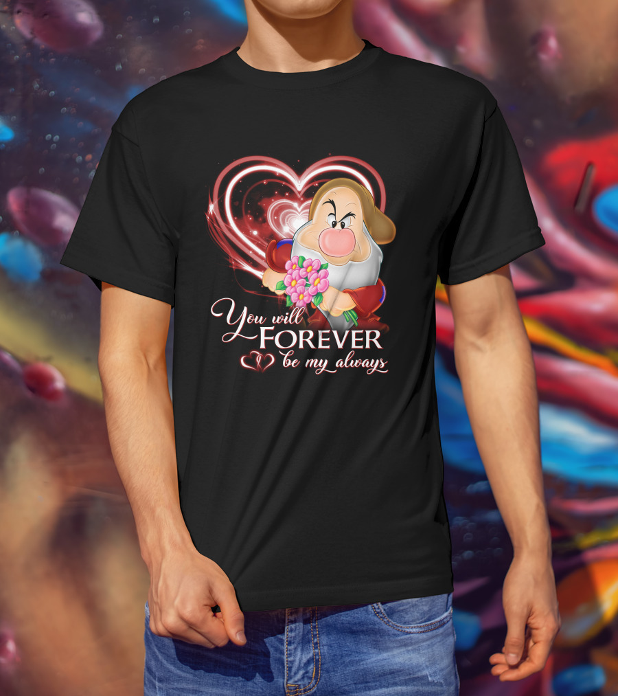 Grumpy You Will Forever Be My Always Heart And Flowers T-Shirt