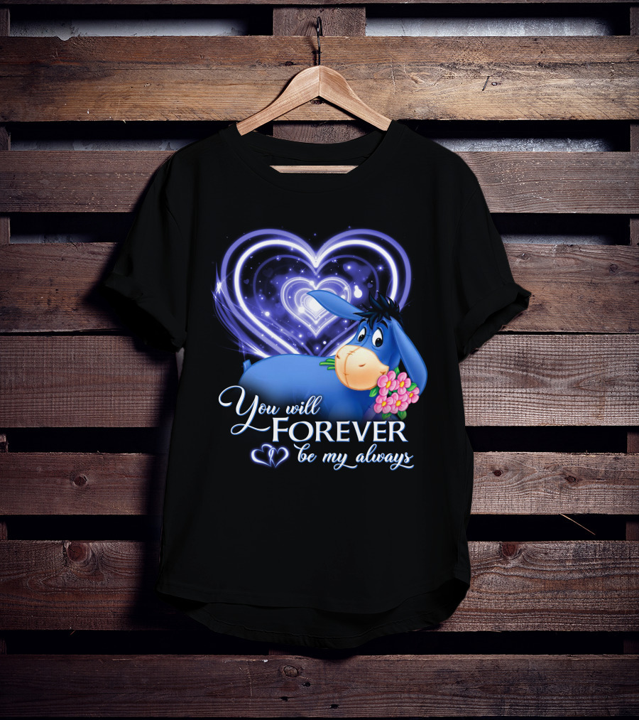 Eeyore You Will Forever Be My Always Hearts Flowers T-Shirt