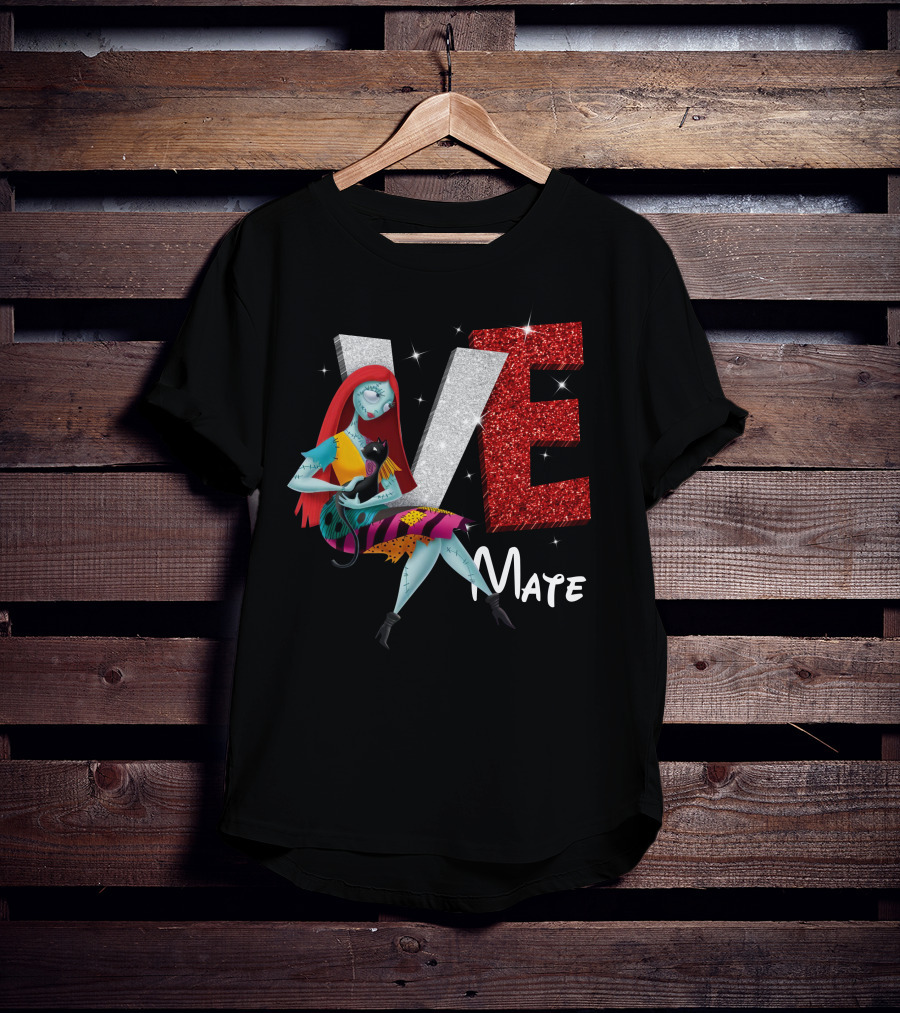 Love Mate Sally Halloween Cat T-Shirt