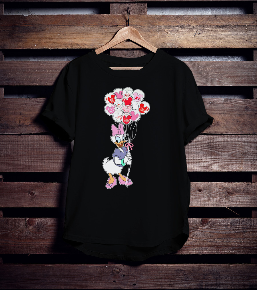 Daisy Duck Balloons Xo Love Minnie Mouse Icons T-Shirt