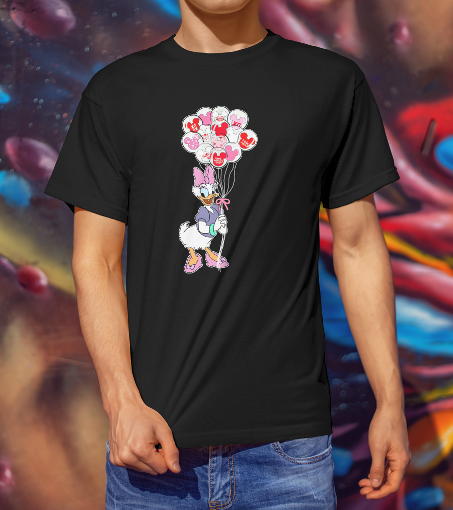 Daisy Duck Balloons Xo Love Minnie Mouse Icons T-Shirt