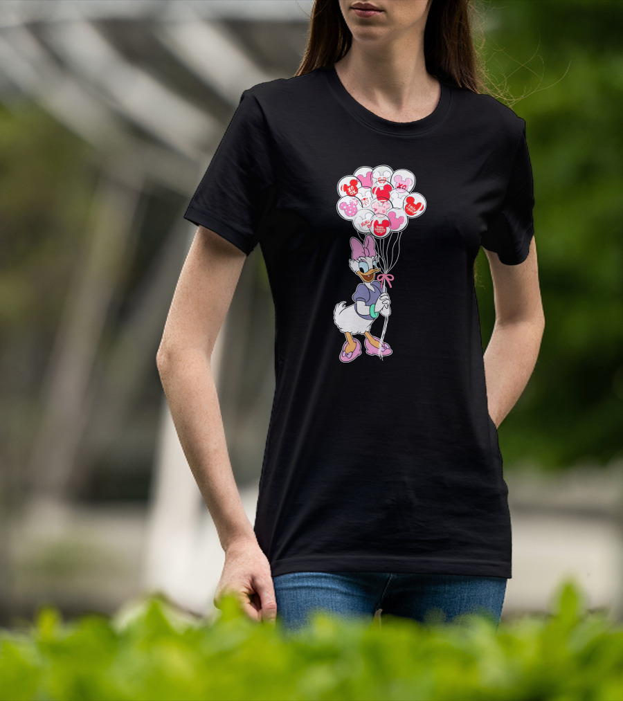 Daisy Duck Balloons Xo Love Minnie Mouse Icons T-Shirt