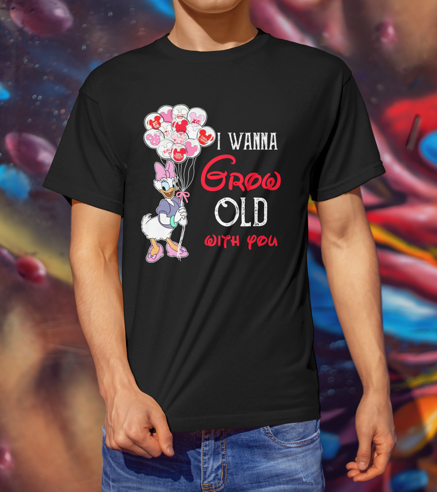 I Wanna Grow Old With You Daisy Balloons T-Shirt
