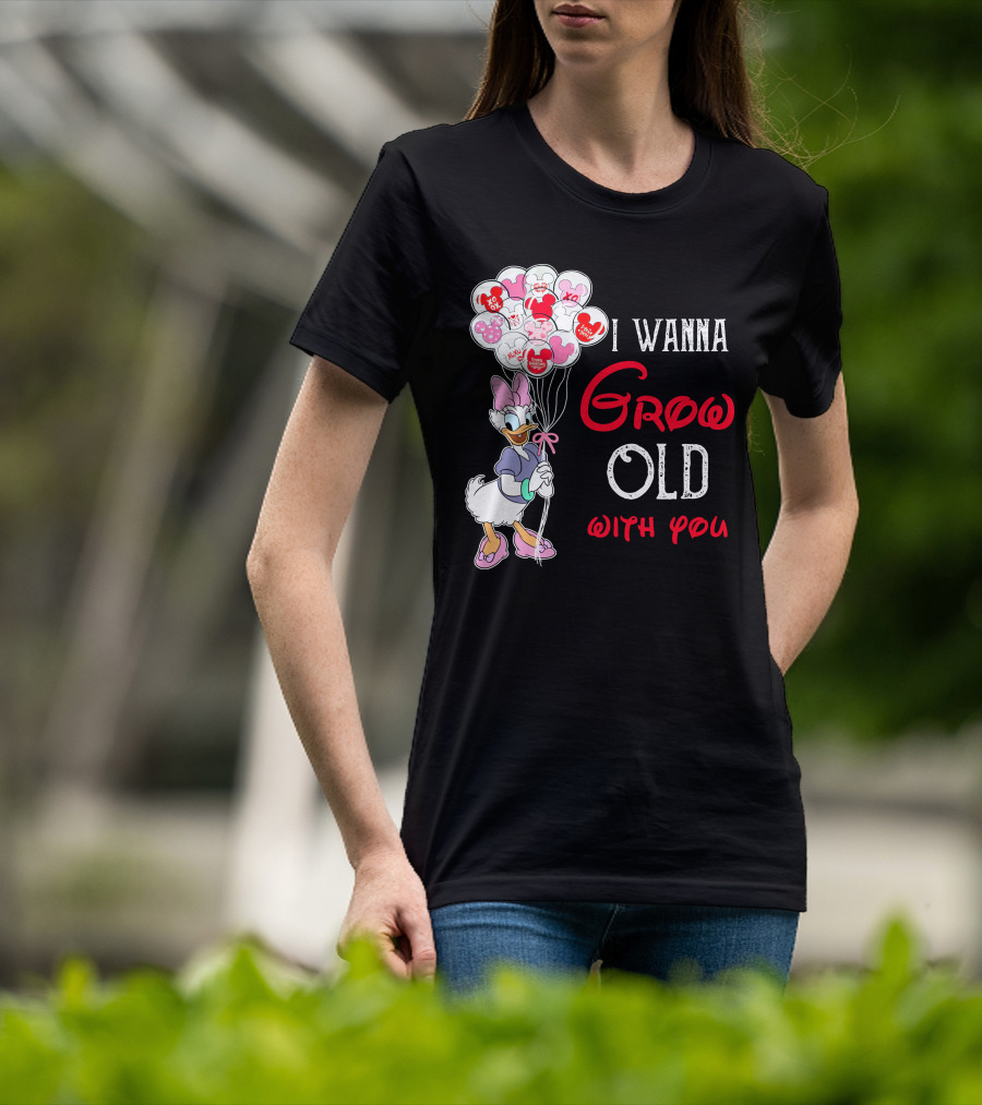 I Wanna Grow Old With You Daisy Balloons T-Shirt