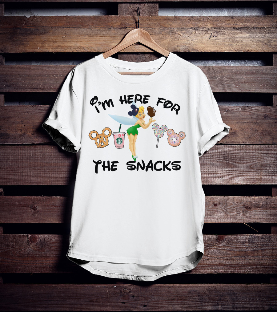 I'm Here For The Snacks Pretzel Starbucks Lollipop Donut T-Shirt