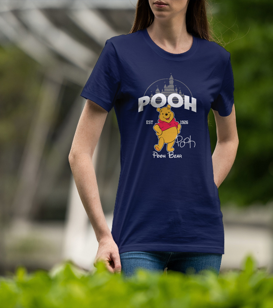 Pooh Bear Est 1926 Castle Backdrop T-Shirt