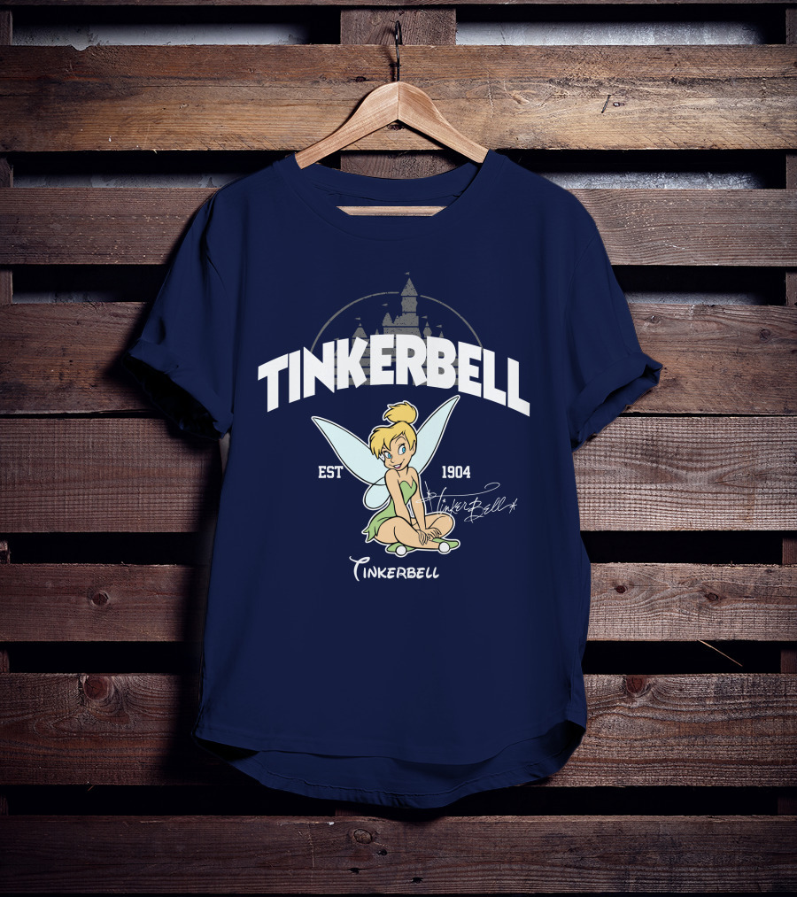 Tinkerbell Est 1904 Castle Background Disney Classic T-Shirt