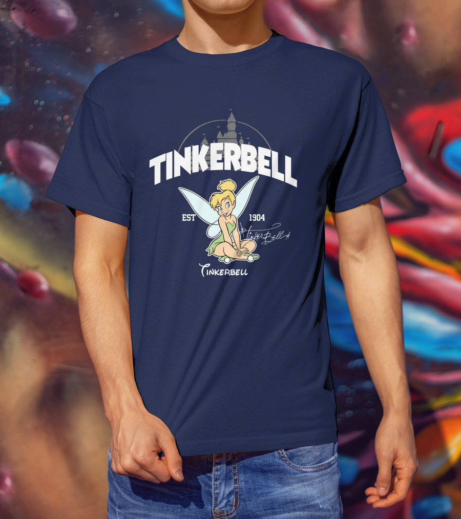 Tinkerbell Est 1904 Castle Background Disney Classic T-Shirt