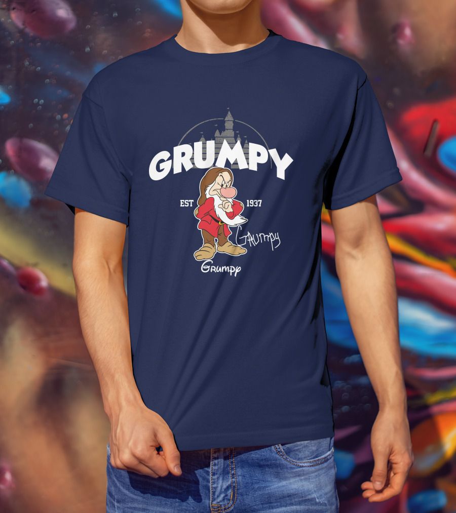 Grumpy Est 1937 Disney Castle Dwarf Snow White T-Shirt