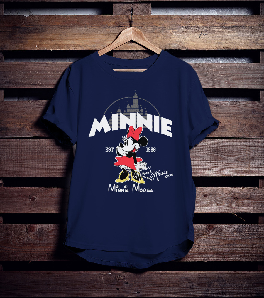 Minnie Mouse Est 1928 Mickey Disney Castle T-Shirt