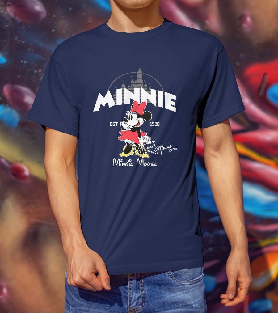 Minnie Mouse Est 1928 Mickey Disney Castle T-Shirt