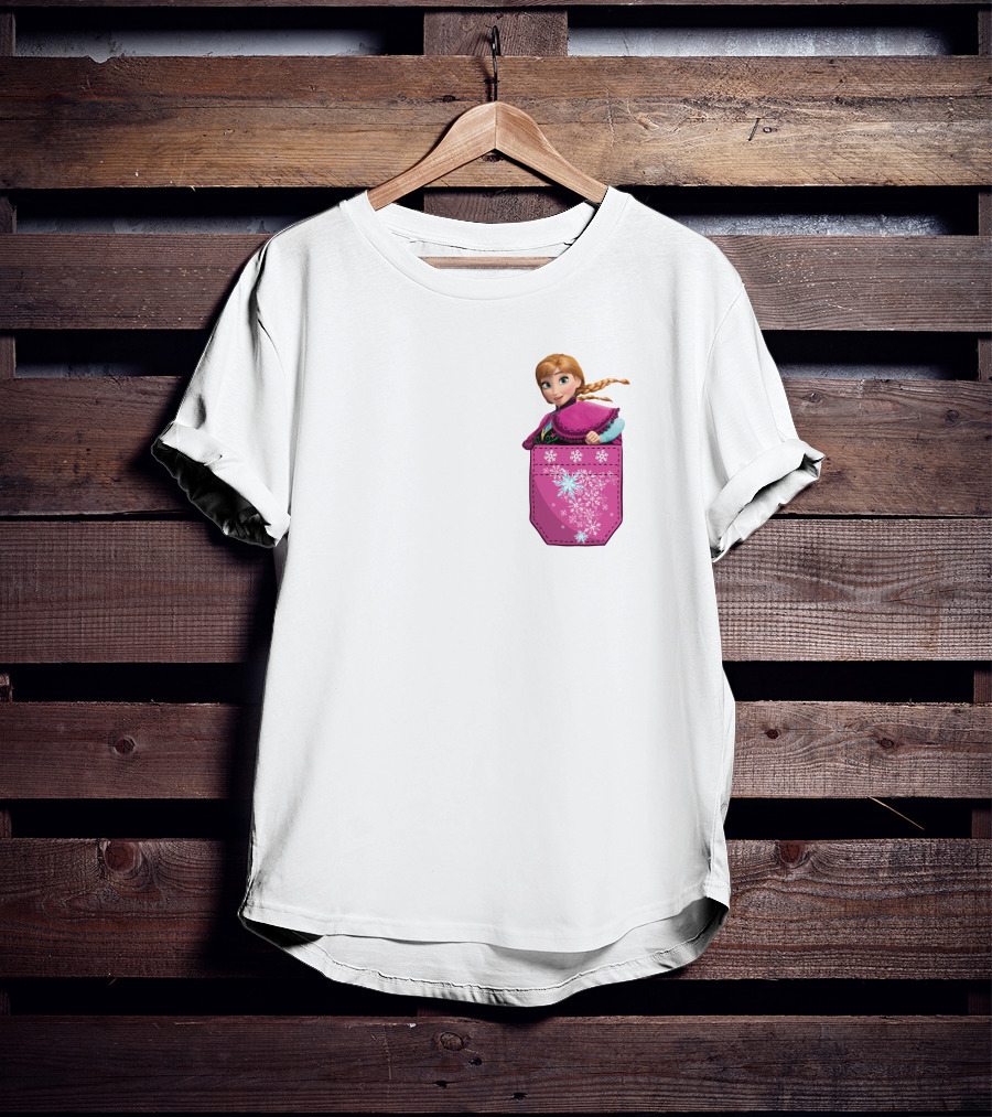 Anna Frozen Snowflake Pocket T-Shirt
