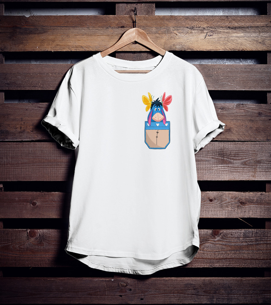 Eeyore In Floral Pocket Patchadorable T-Shirt