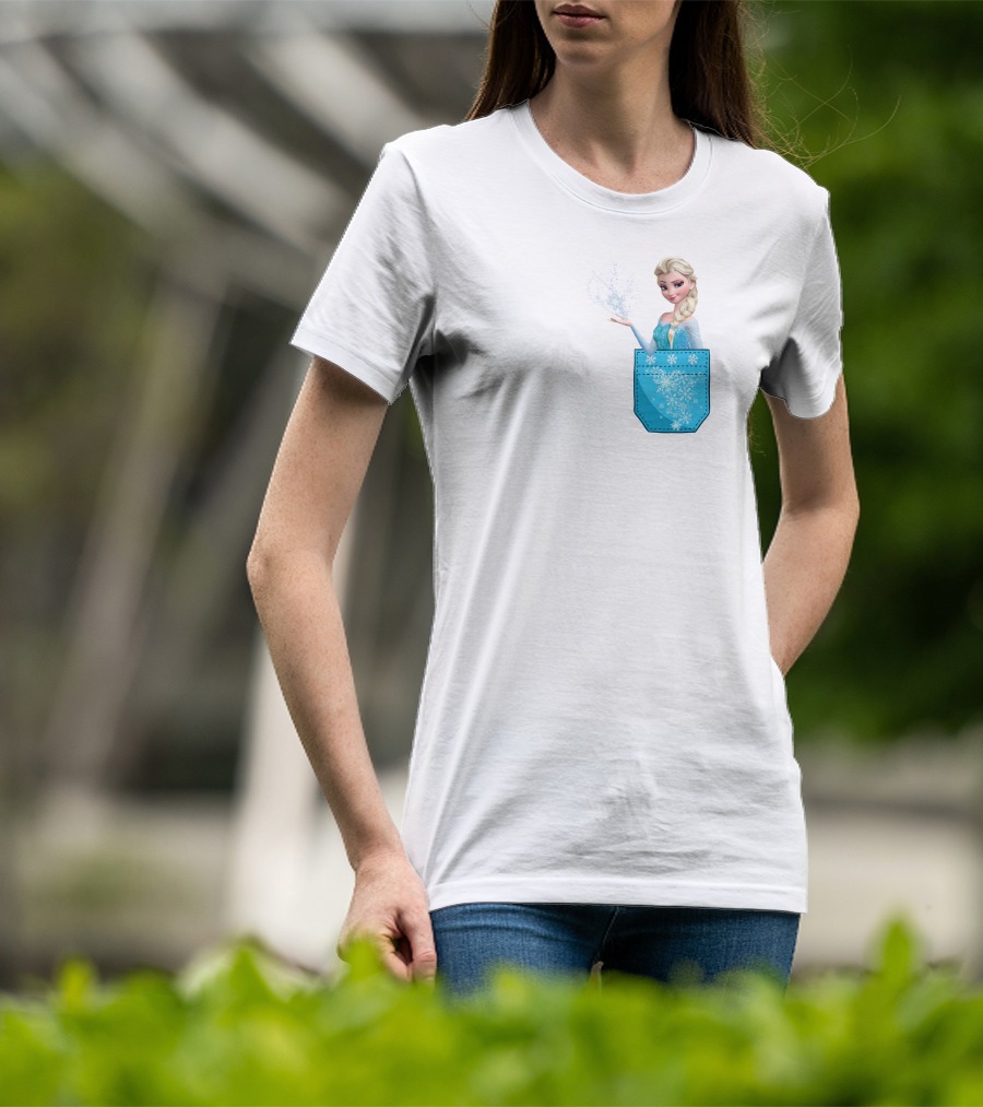 Elsa Pocket Magic Snowflakes Frozen Disney T-Shirt