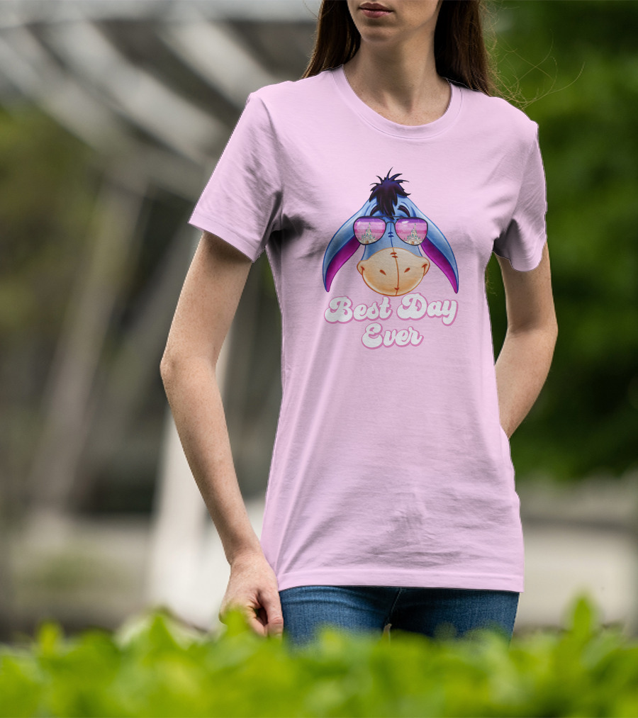 Best Day Ever Eeyore With Castle Sunglasses T-Shirt