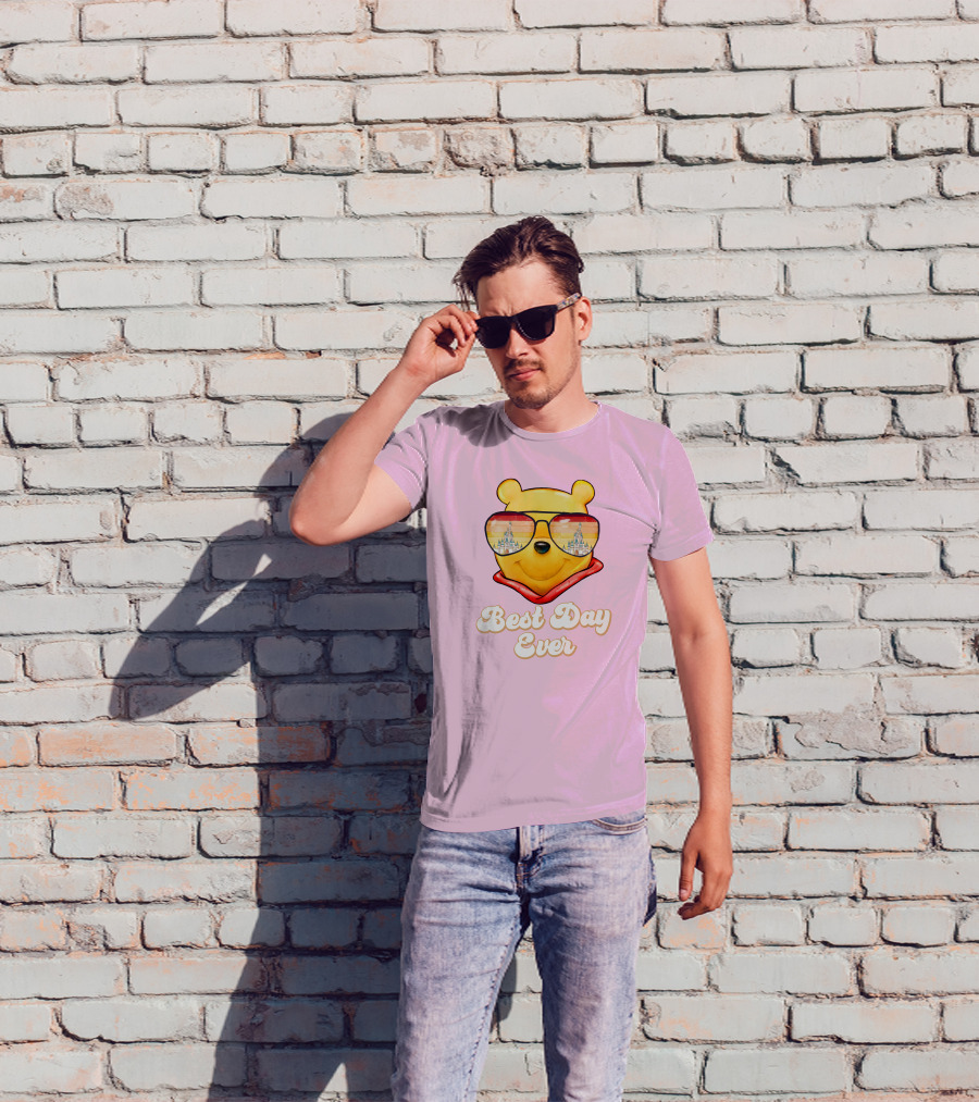 Best Day Ever Pooh Sunglasses Castle T-Shirt