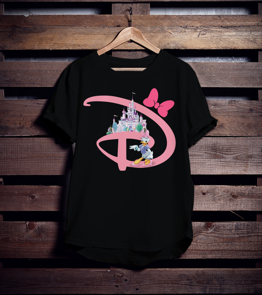 Daisy Duck Pink Disney Castle Bow T-Shirt