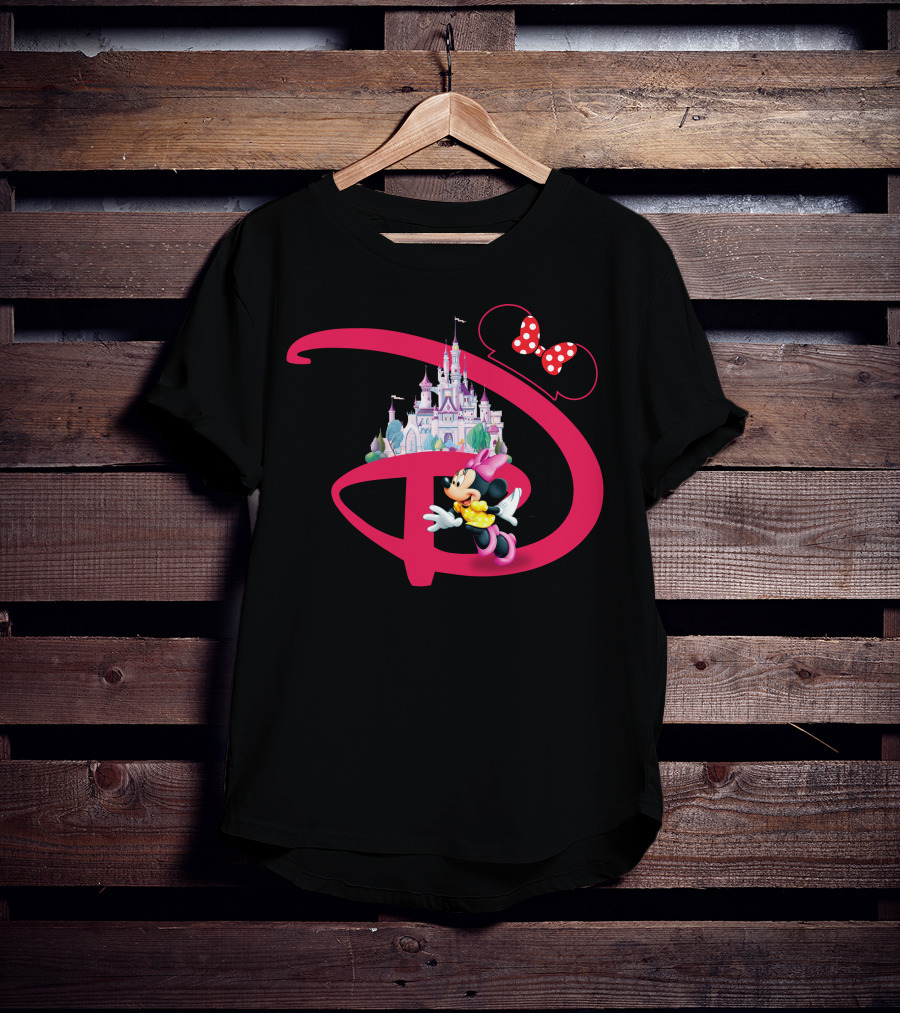 Minnie Mouse Disney Castle With Bow T-Shirt