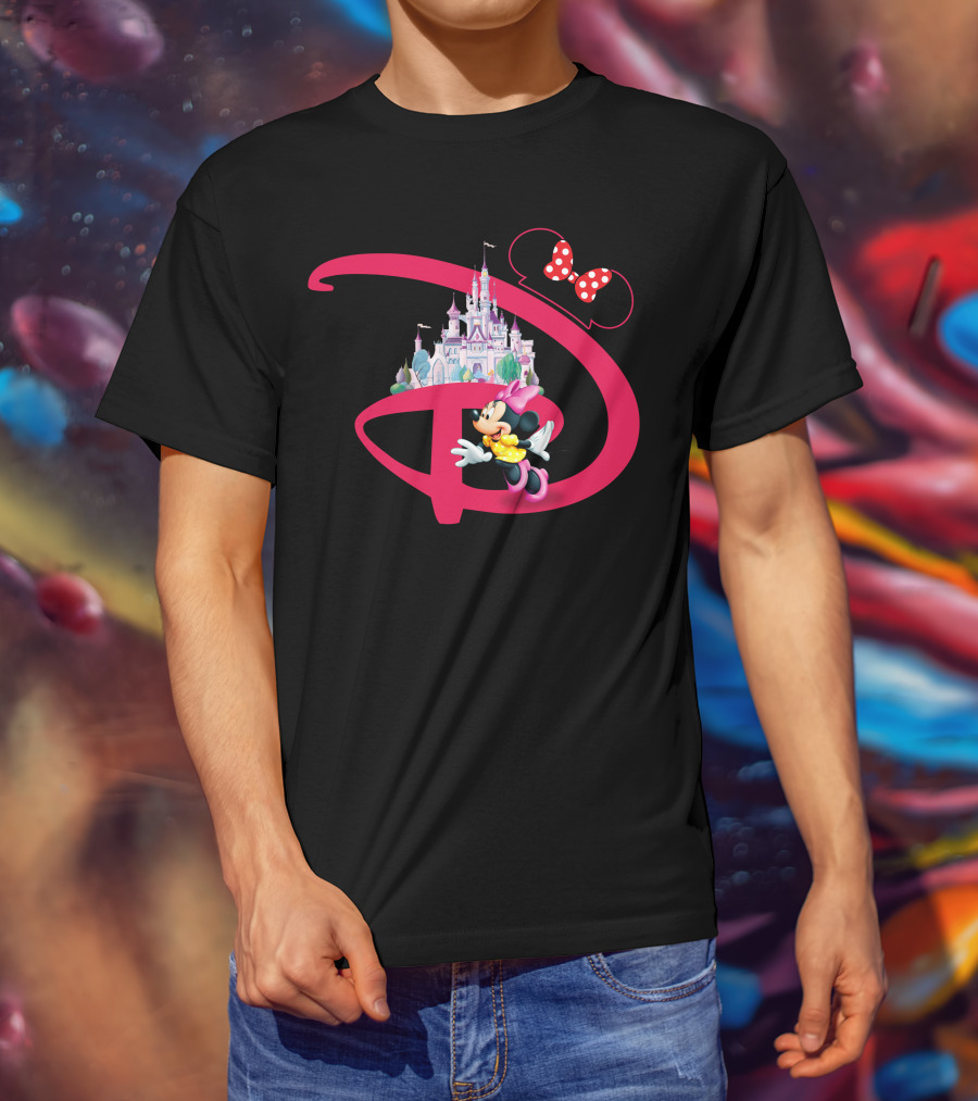 Minnie Mouse Disney Castle With Bow T-Shirt