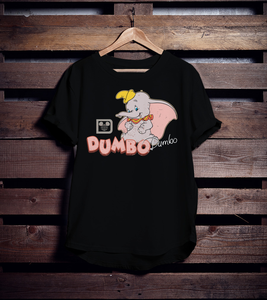Dumbo Disney Classic Character Vintage Style With Mickey Mouse T-Shirt
