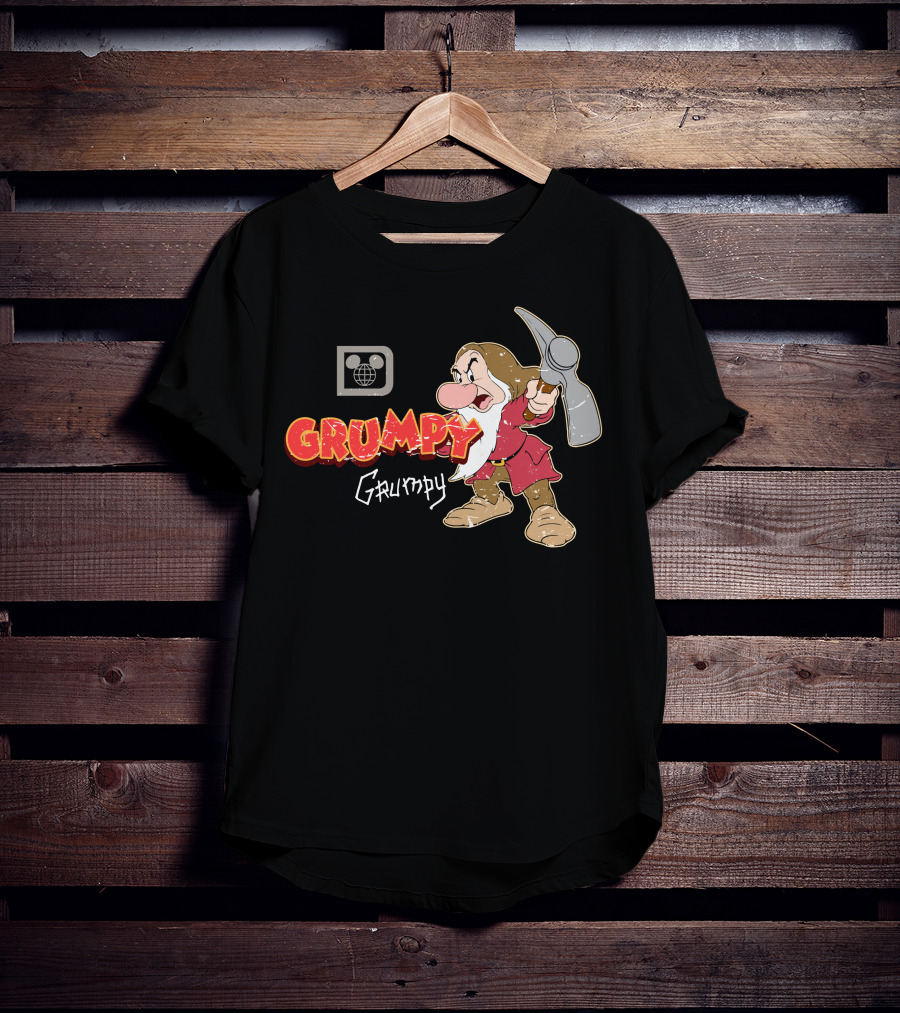 Disney Grumpy Character With Pickaxe T-Shirt