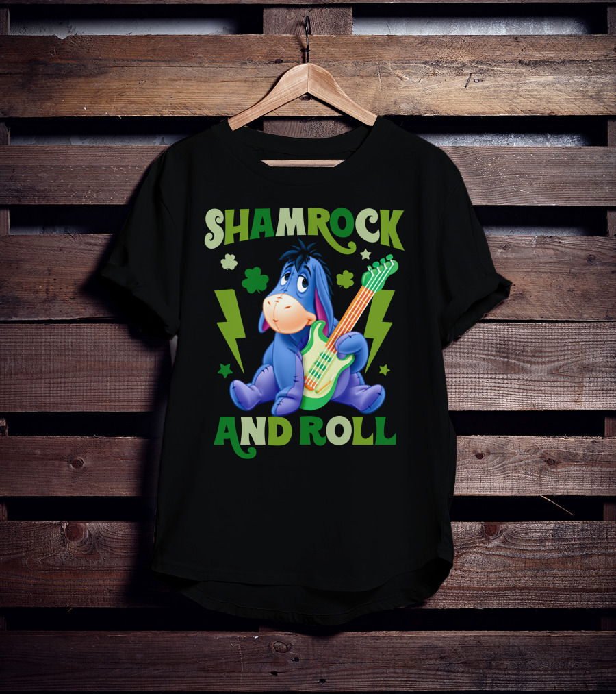 Eeyore Shamrock And Roll T-Shirt