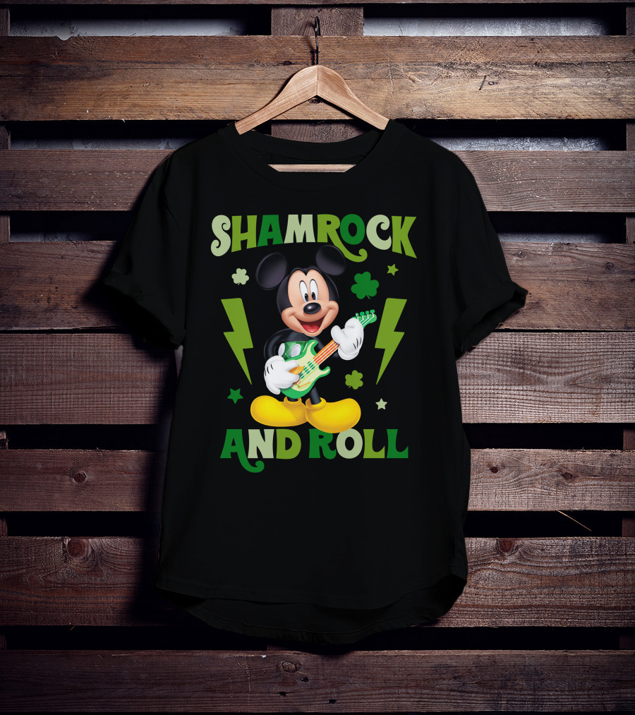 Shamrock And Roll Mickey T-Shirt
