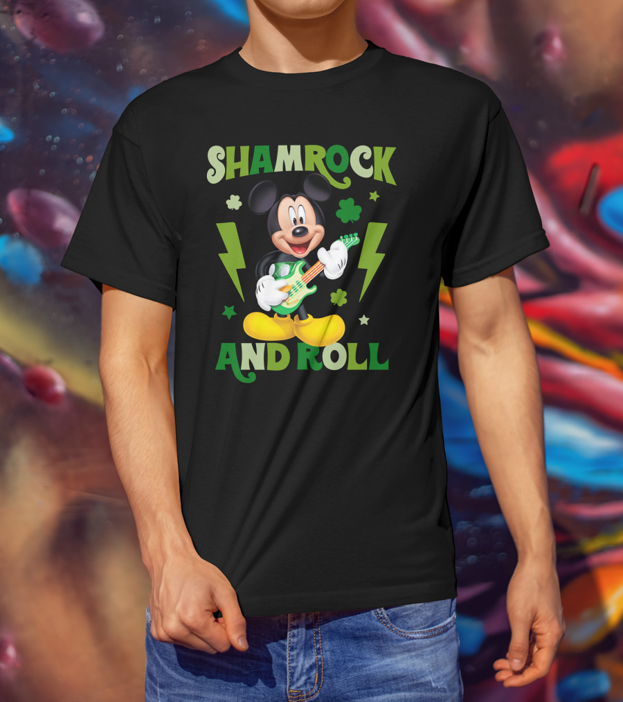 Shamrock And Roll Mickey T-Shirt