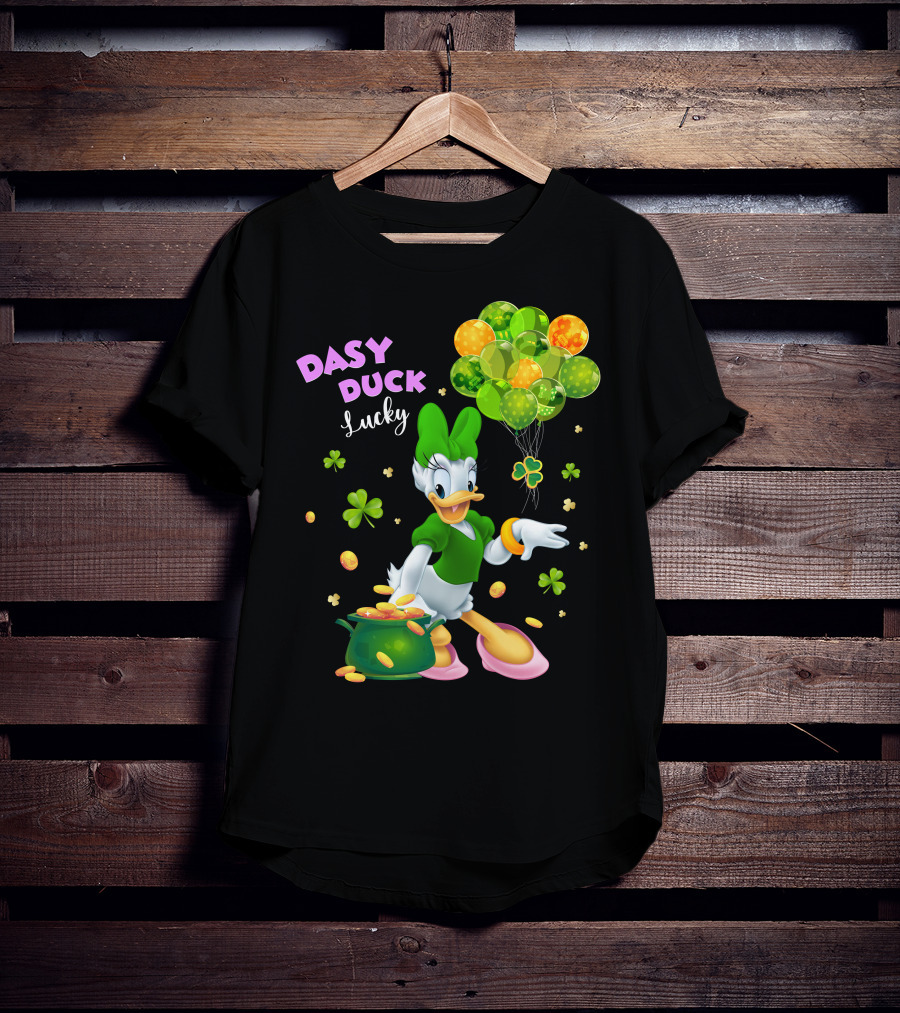 Daisy Duck Lucky St. Patrick's Day Balloons And Shamrocks T-Shirt