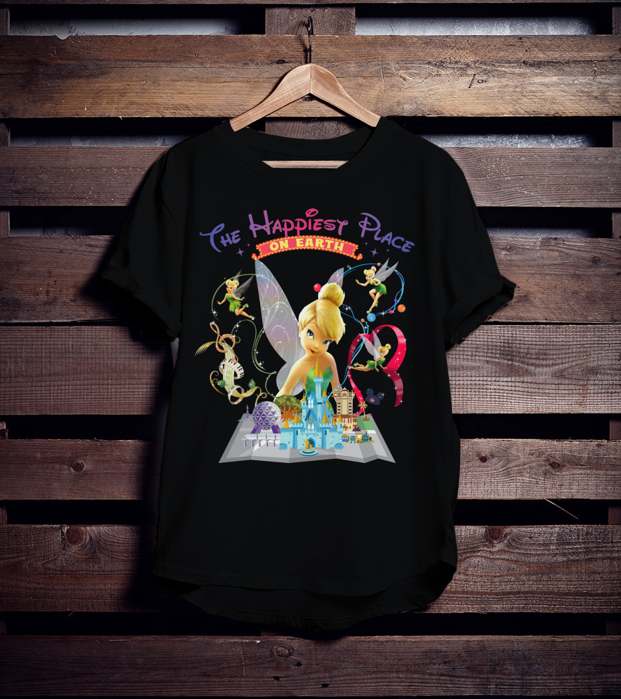 Tinkerbell The Happiest Place On Earth Disney Magic T-Shirt