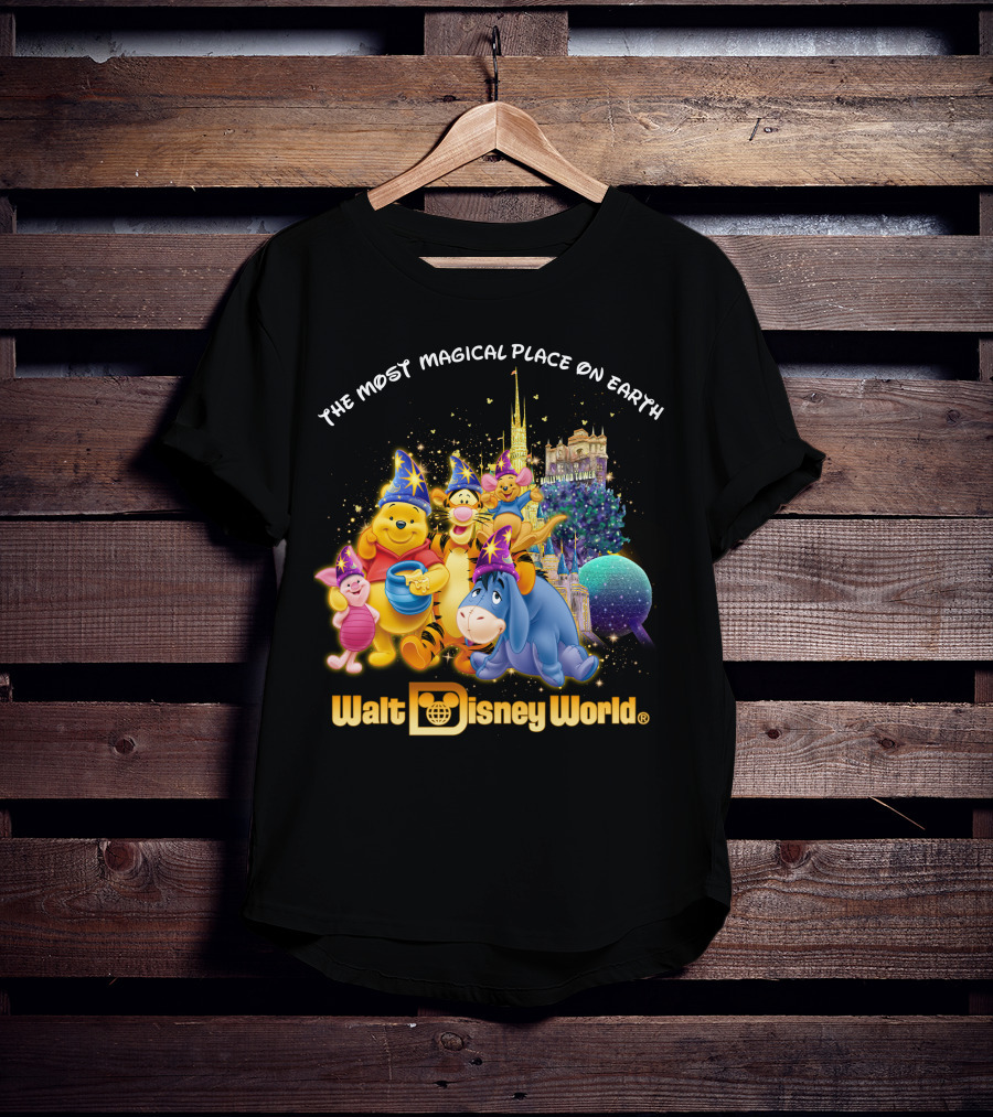 The Most Magical Place On Earth Walt Disney World Winnie The Pooh T-Shirt