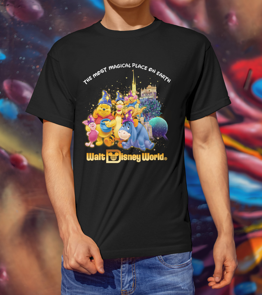 The Most Magical Place On Earth Walt Disney World Winnie The Pooh T-Shirt
