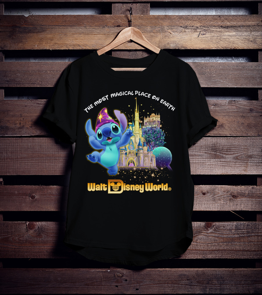 The Most Magical Place On Earth Walt Disney World Stitch T-Shirt