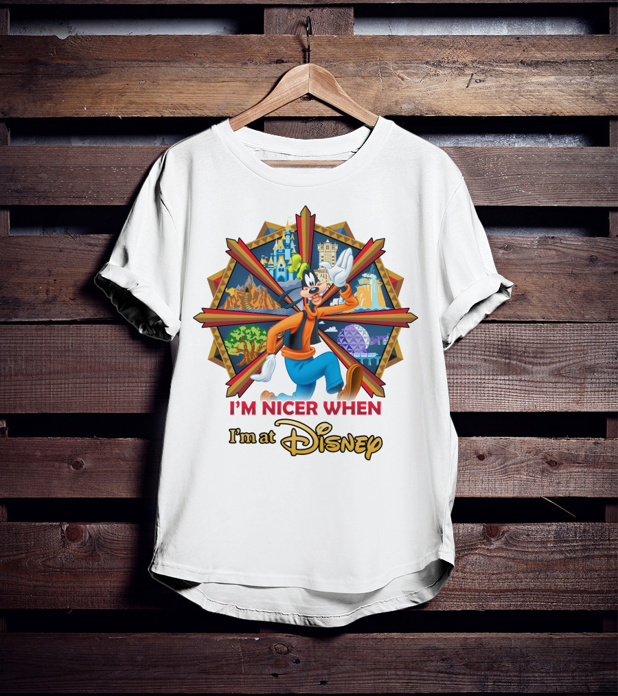 I'm Nicer When I'm At Disney Goofy T-Shirt