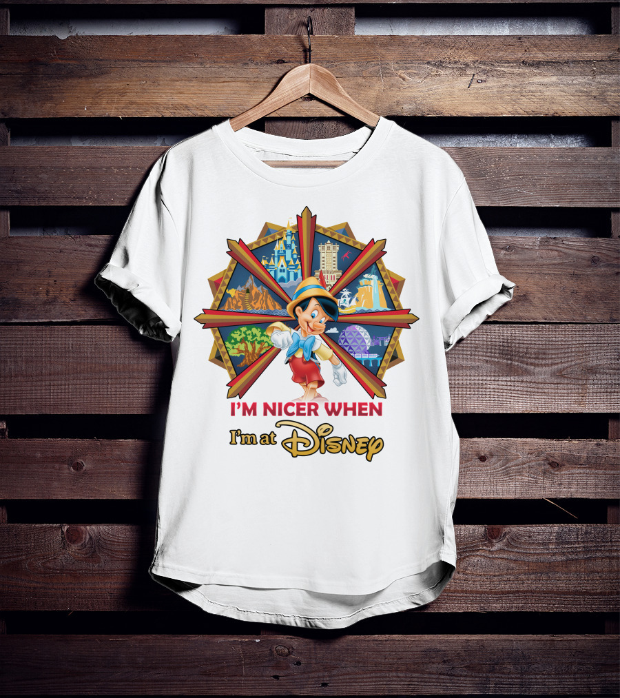 I'm Nicer When I'm At Disney Pinocchio T-Shirt