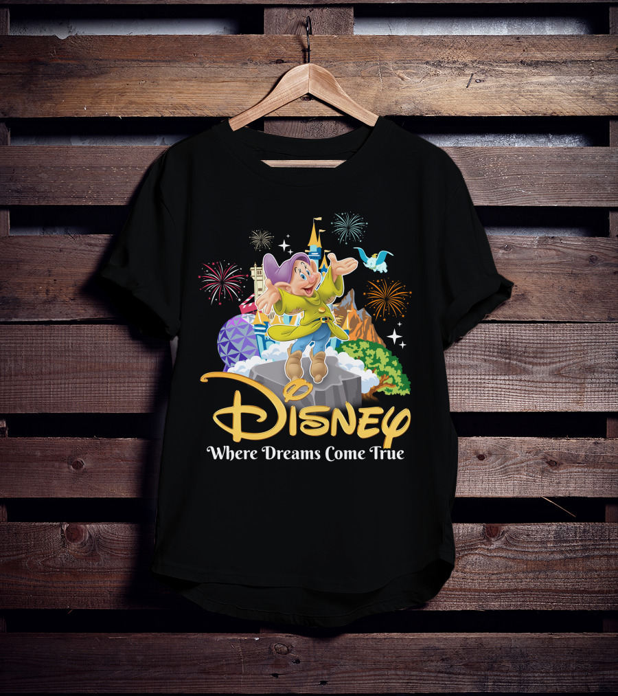 Disney Dopey Where Dreams Come True Fireworks Adventure T-Shirt
