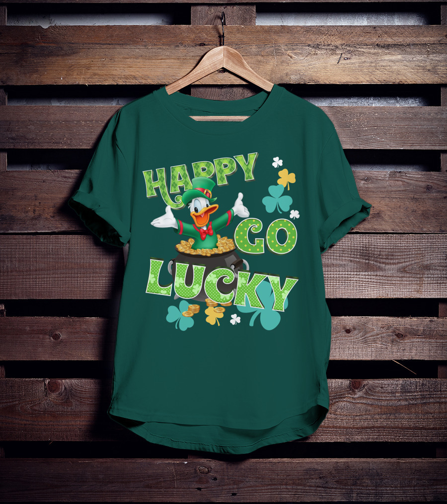 Happy Go Lucky Donald Duck St. Patrick's Day T-Shirt