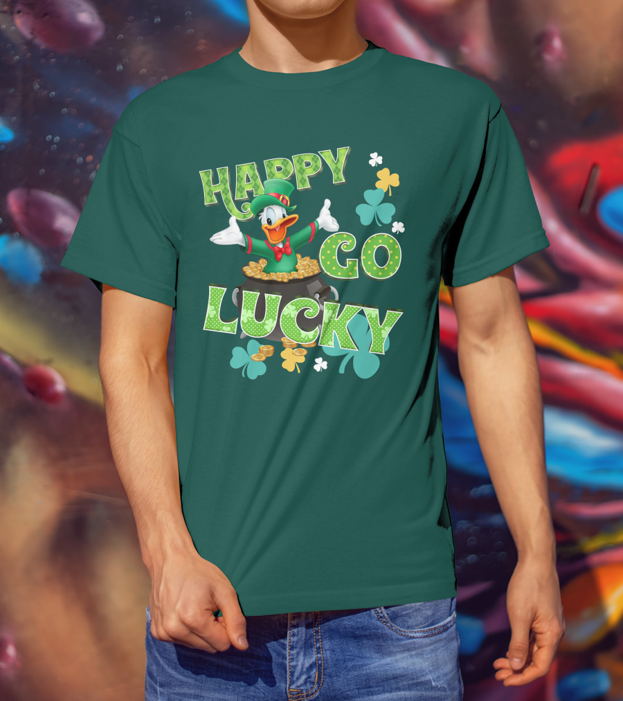 Happy Go Lucky Donald Duck St. Patrick's Day T-Shirt